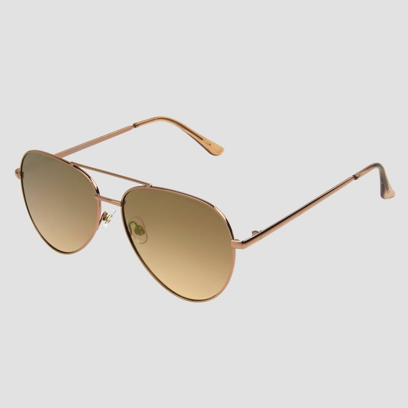 Women's Aviator Sunglasses - A New Day™ Rose Gold