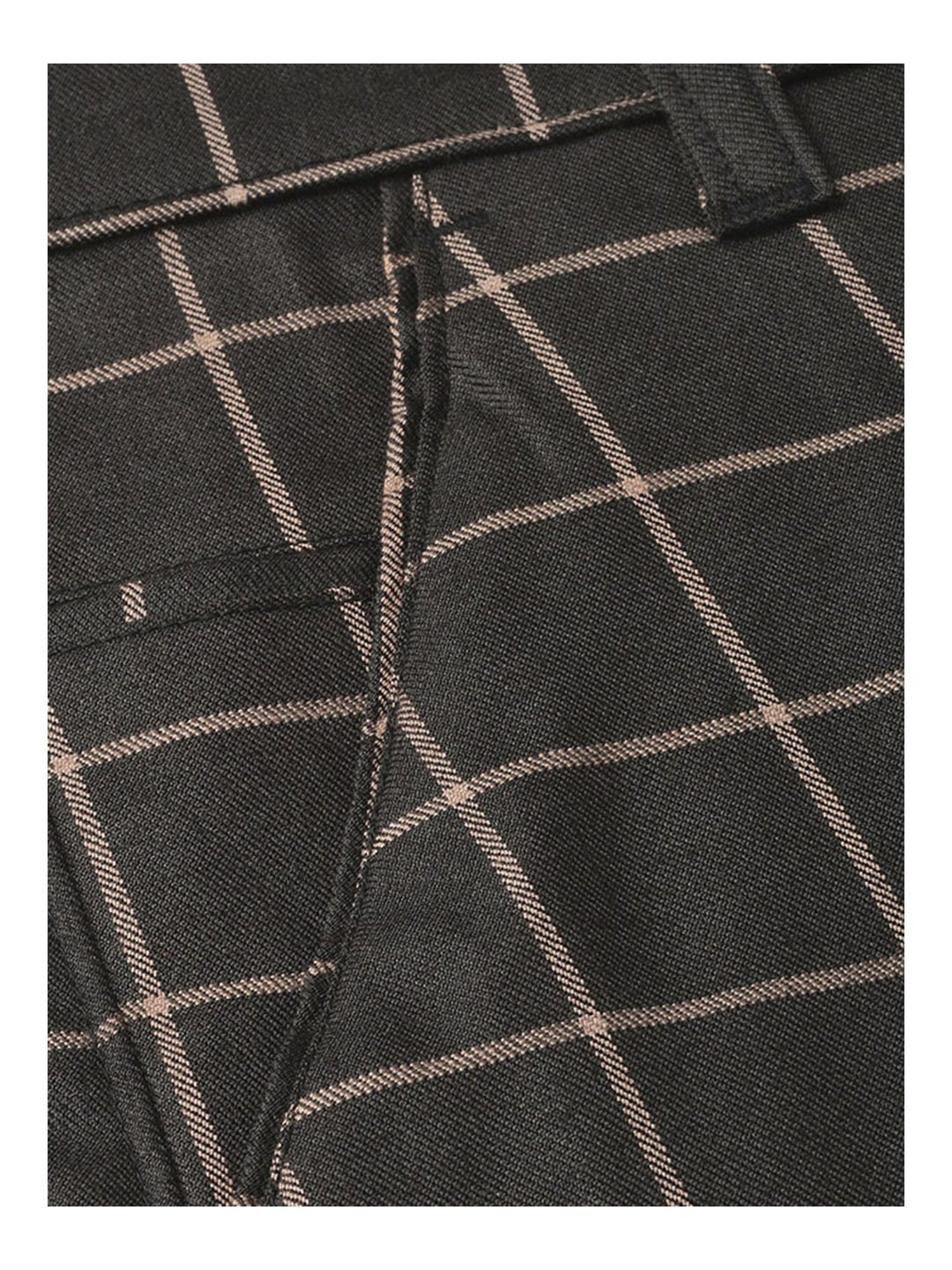 Sojanya Black & Beige Checks Trousers