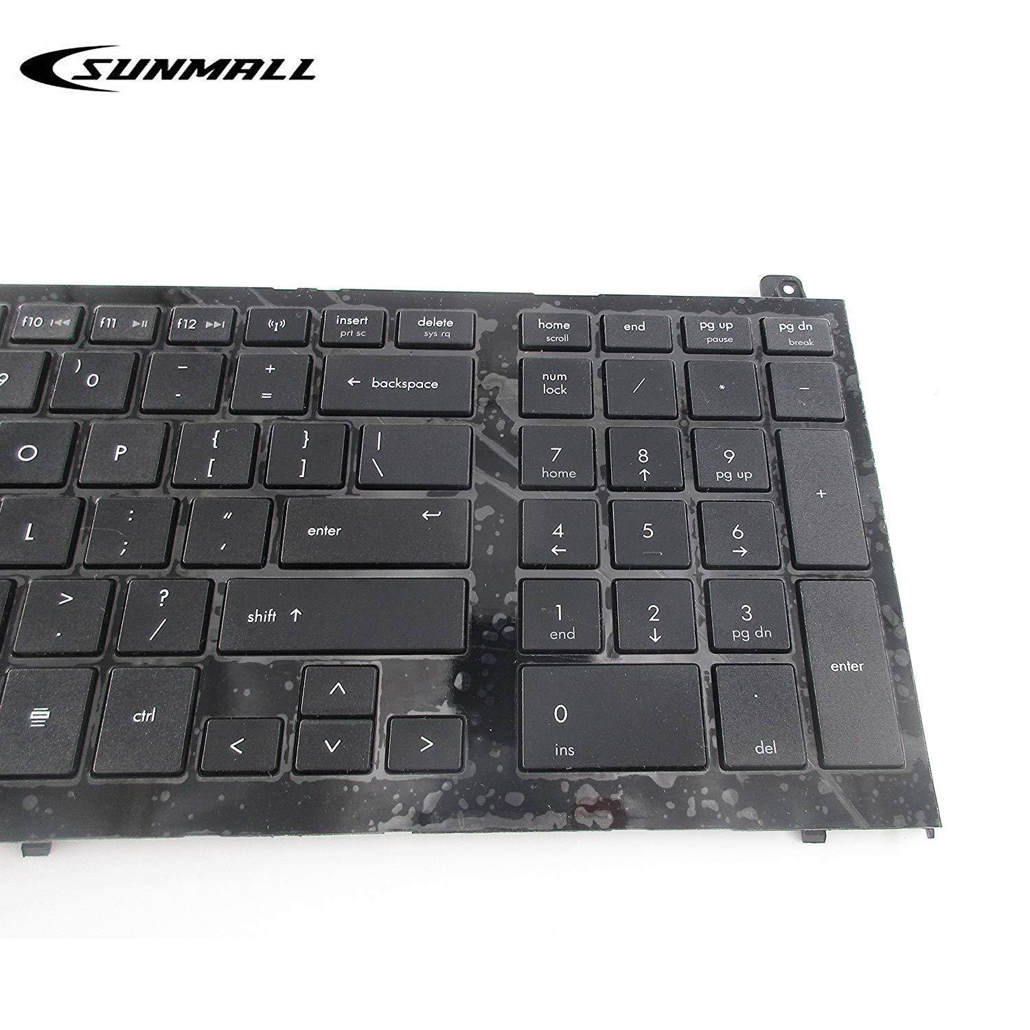 SUNMALL Keyboard Replacement with Frame Compatible with hp probook 4520s 4525s Series Laptop Black US Layout(6 Months Warranty)
