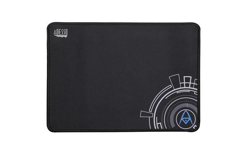 Adesso TRUFORM P101 - 12 x 8 Inches Gaming Mouse Pad - 0.1" x 8" Dimension - Black - Rubber Base, MicroFiber, Cloth - Scratch Resistant, Anti-slip