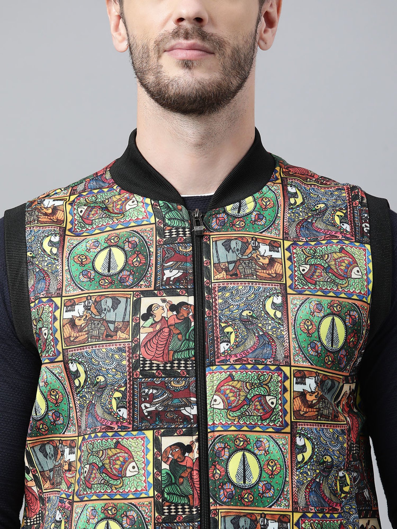 Hummel Grey Regular Fit Bomber Jacket