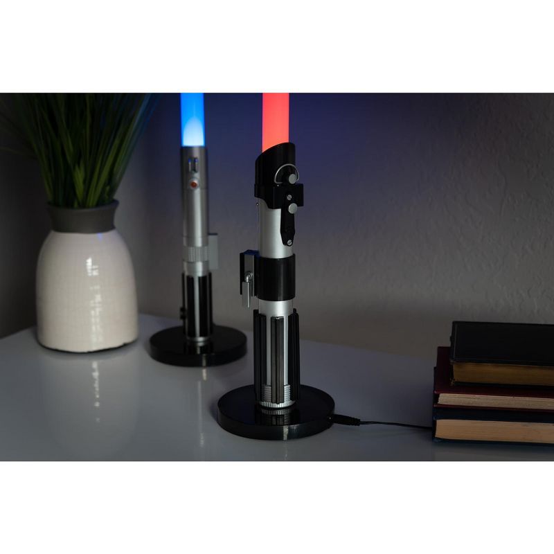 Robe Factory LLC Star Wars Darth Vader Lightsaber LED Lamp | 24-Inch Desk Lamp