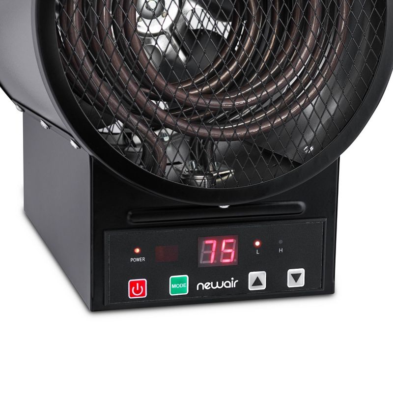NewAir 4800W Electric Freestanding / Mounted Ceramic Fan Forced Garage Space Heater Gray/Black