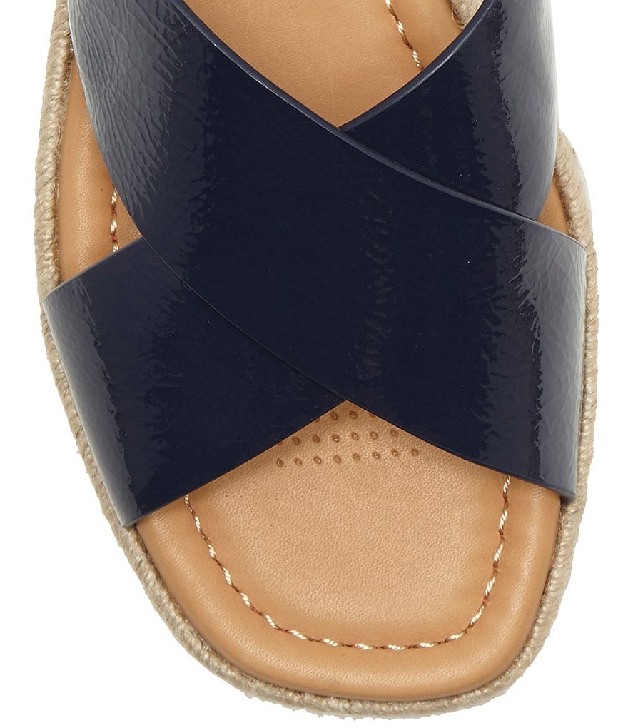 CC Corso Como Penelopy Patent Leather Flatform Espadrilles