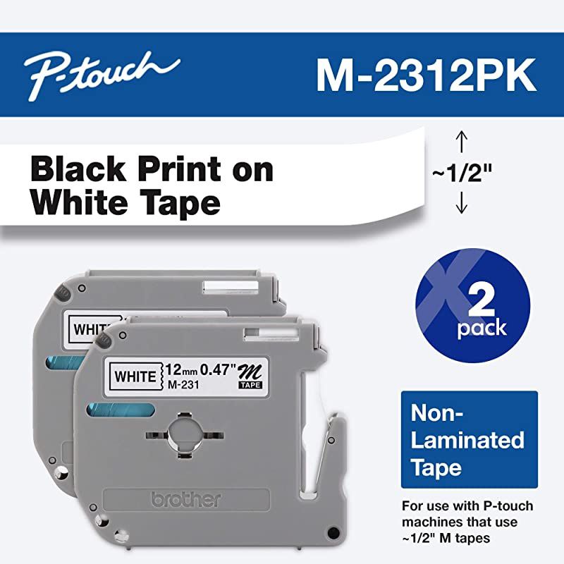 Compatible 1 Inch Label Tape Replacement for Brother TZe251 Ptouch Label Tape 24mm 094 Laminated White TZe251 TZe TZ Tape for Brother PTouch PTD600 PTP710BT PTP750W Label Maker 4Pack