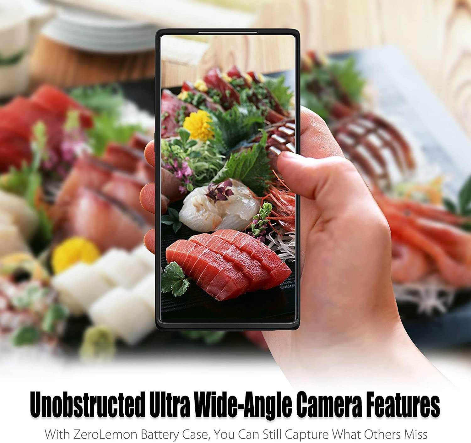 ZEROLEMON Galaxy Note 10 Battery Case with Qi Wireless Charging, 5000mAh Slim Power Portable Extended Rechargeable Battery Charger with Full Edge Protective Case for Galaxy Note 10 - Black