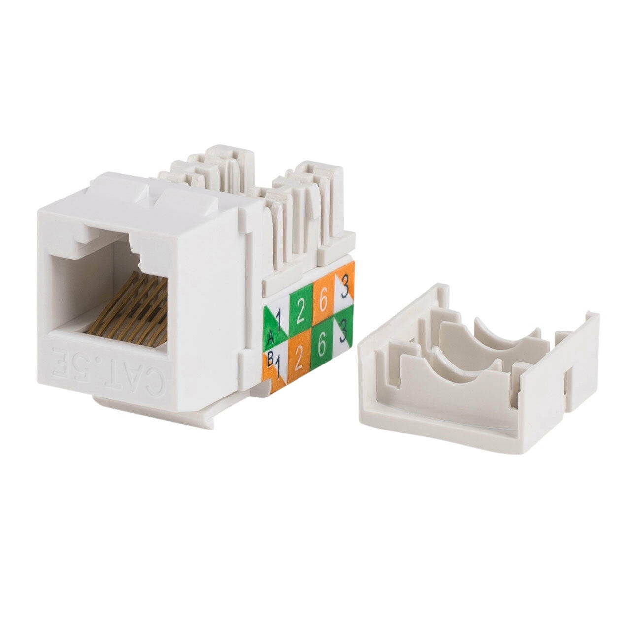 Platinum Tools 725WH-1 Cat 5e 110 Keystone Jack - White - Each