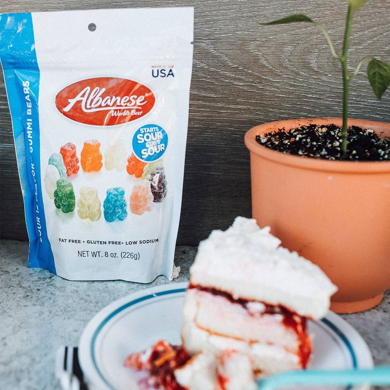 Albanese World's Best Sour 12 Flavor Gummi Bears - 8oz