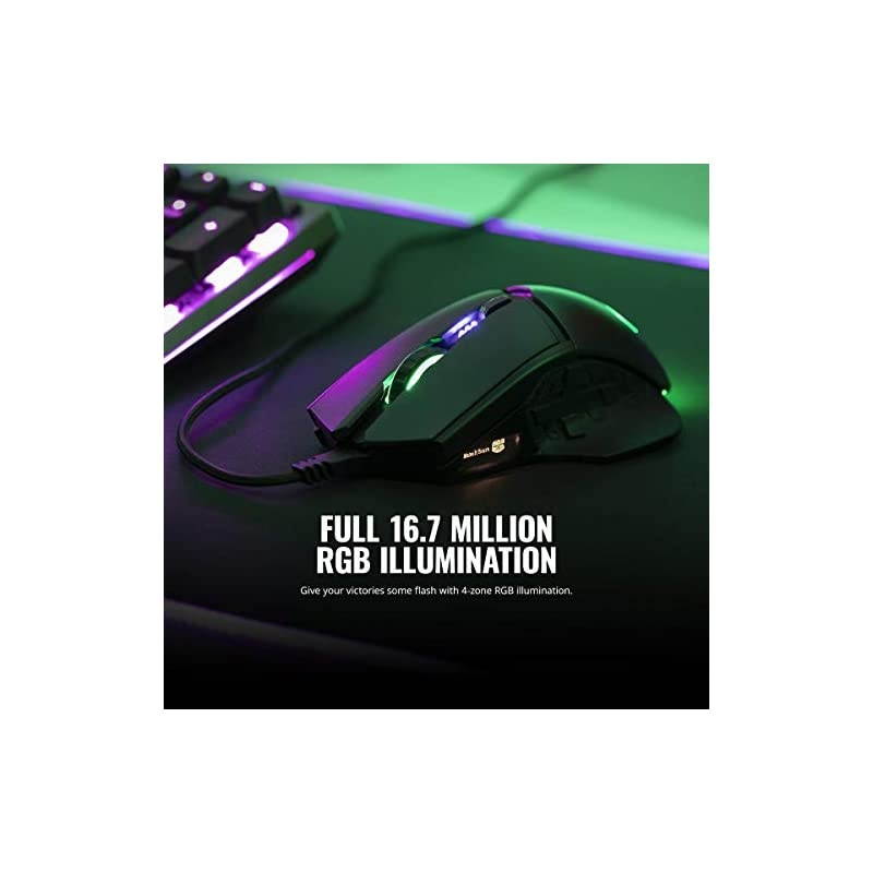 mm830 Gaming Mouse with 24 000 DPI Sensor Hidden DPad Buttons 4Zone RGB and Precision Wheel