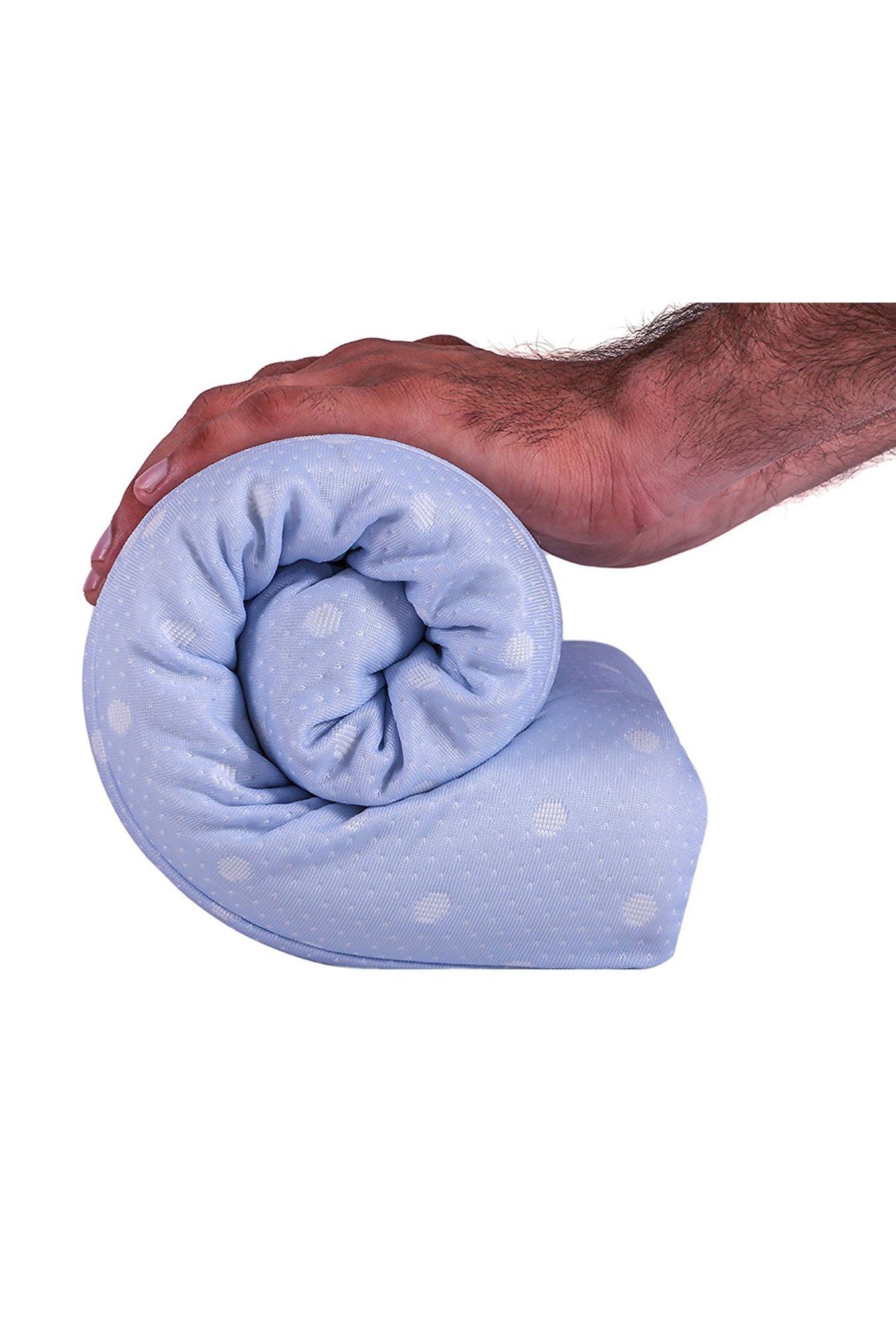 The White Willow Blue Woven Foam Contour Pillow - Set of 1