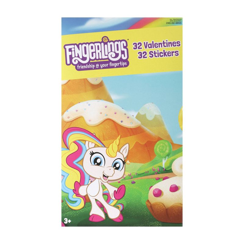 Fingerlings 32ct Deluxe Valentines With Stickers