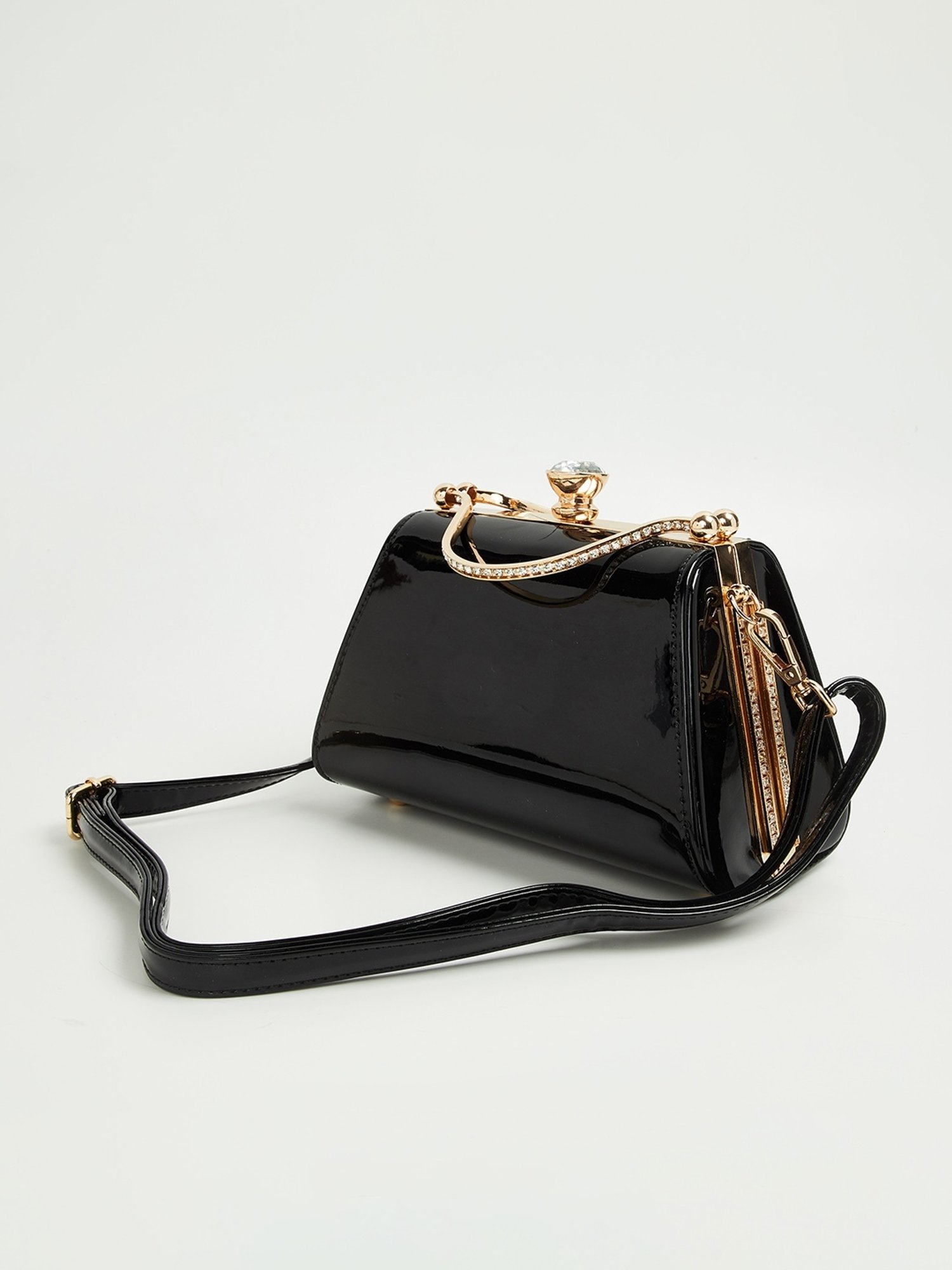 Code by Lifestyle Black Embellished Handbag