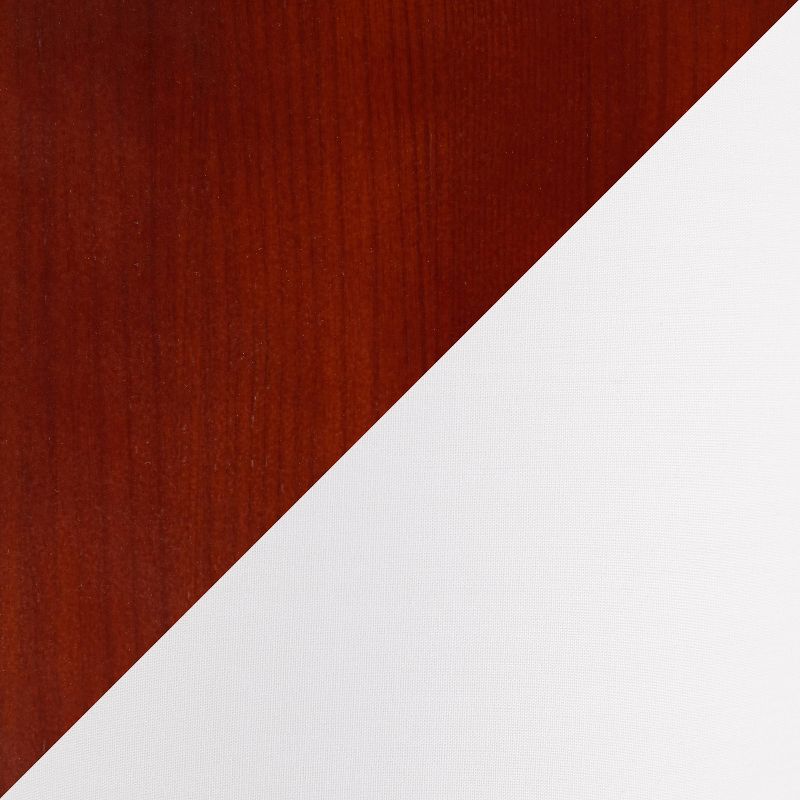 Arturo Contemporary Floor Lamp with Walnut Wood and Fabric Shade White (Includes LED Light Bulb) - LumiSource