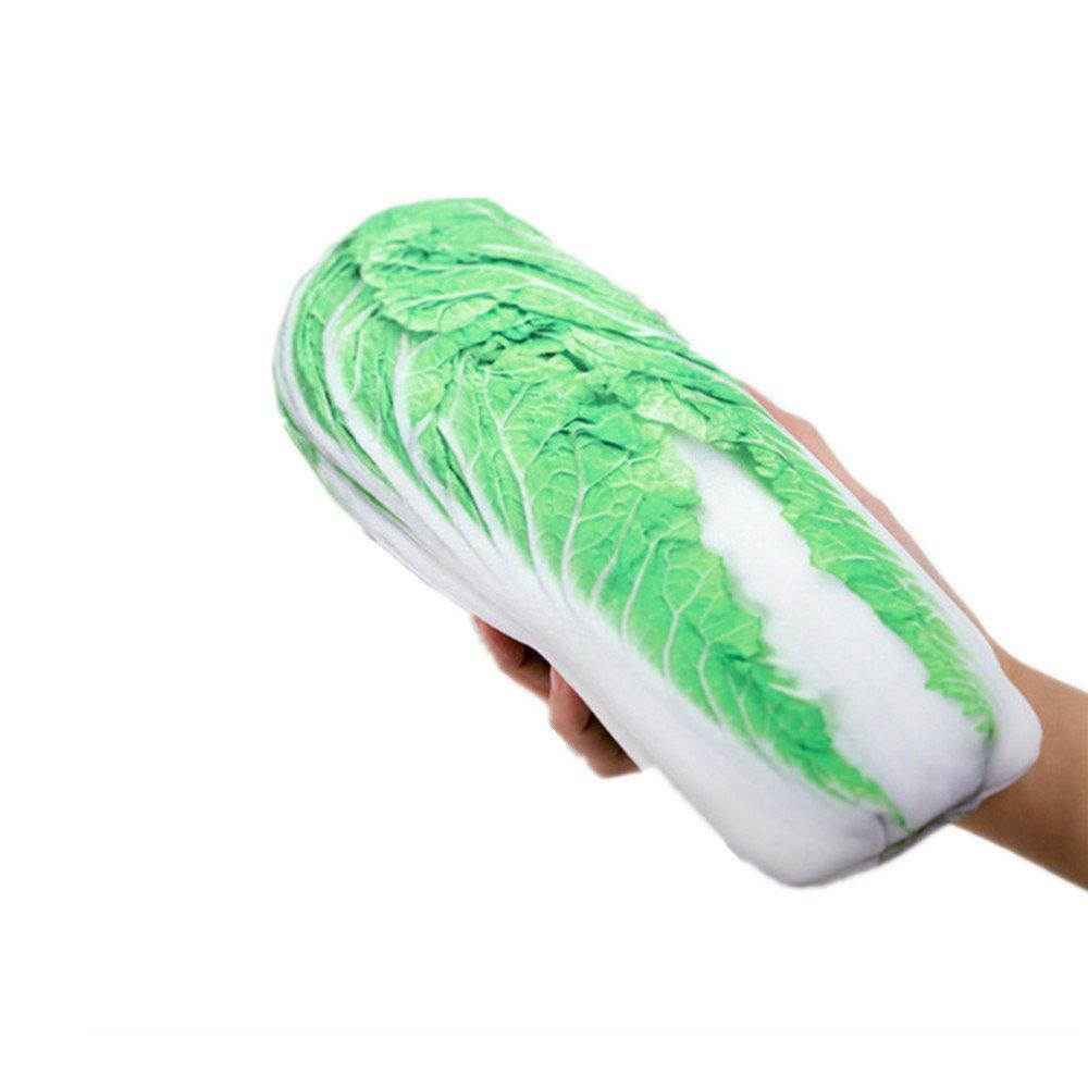 Funnylive Creative Simulation Vegetables Pencil Holders Unique Handbags Makeup Bag Fatty Pork, Carrot, Cabbage, Bamboo Shoots, Balsam Pear Pencil Case (Cabbage)