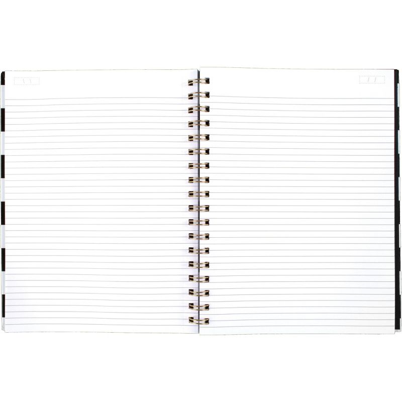 Cambridge Black & White Striped Hardcover Notebook 9 1/2 x 7 1/4 80 Sheets 59012