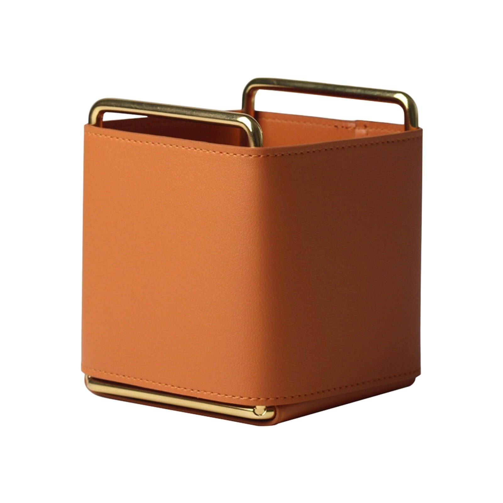 Desk Organiser Storage Gift Stand Nordic School Home Office Square For Students Leather Pen Holder Easy Clean Multifunctional