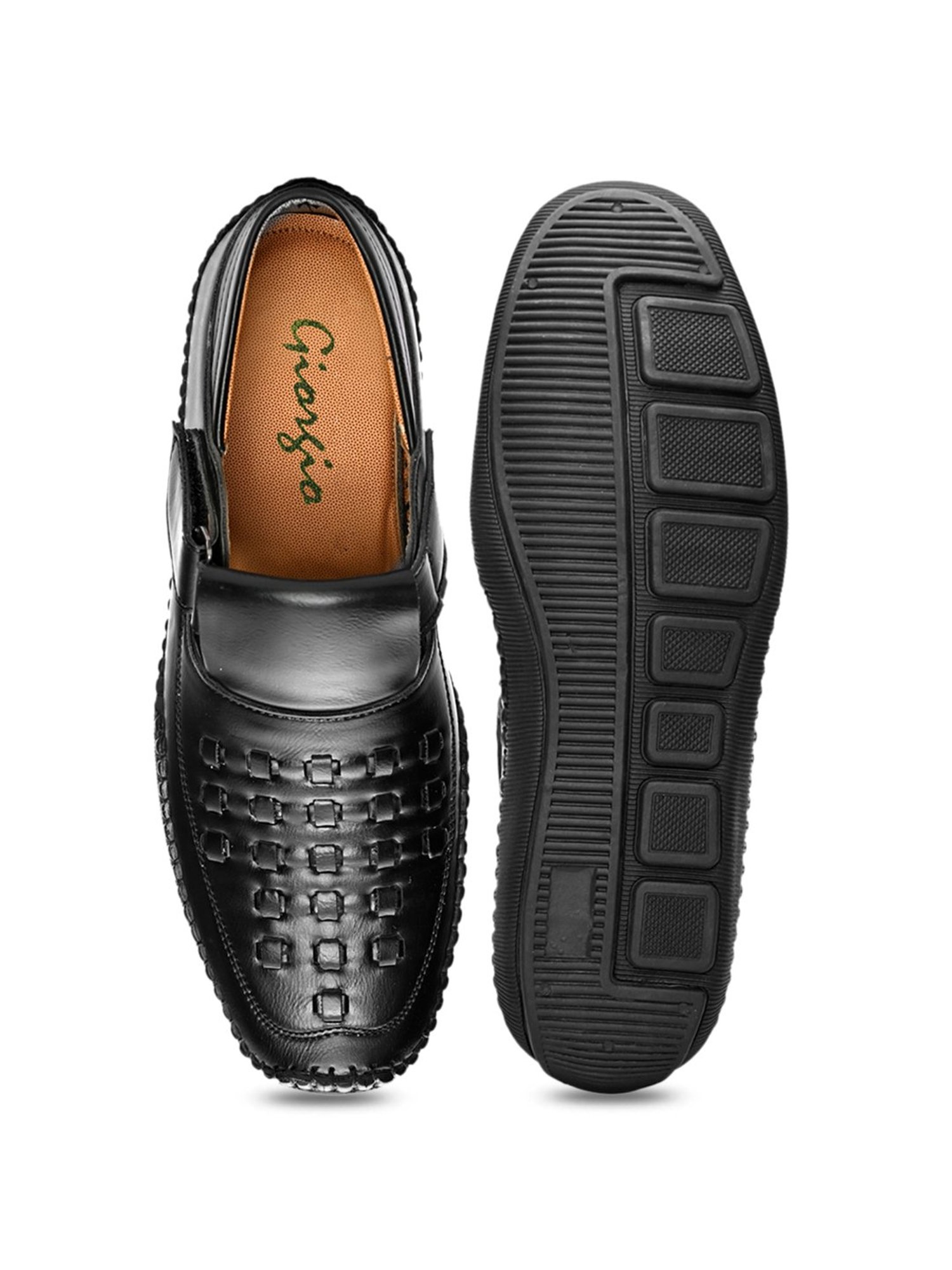 Giorgio Men's Black Fisherman Sandals