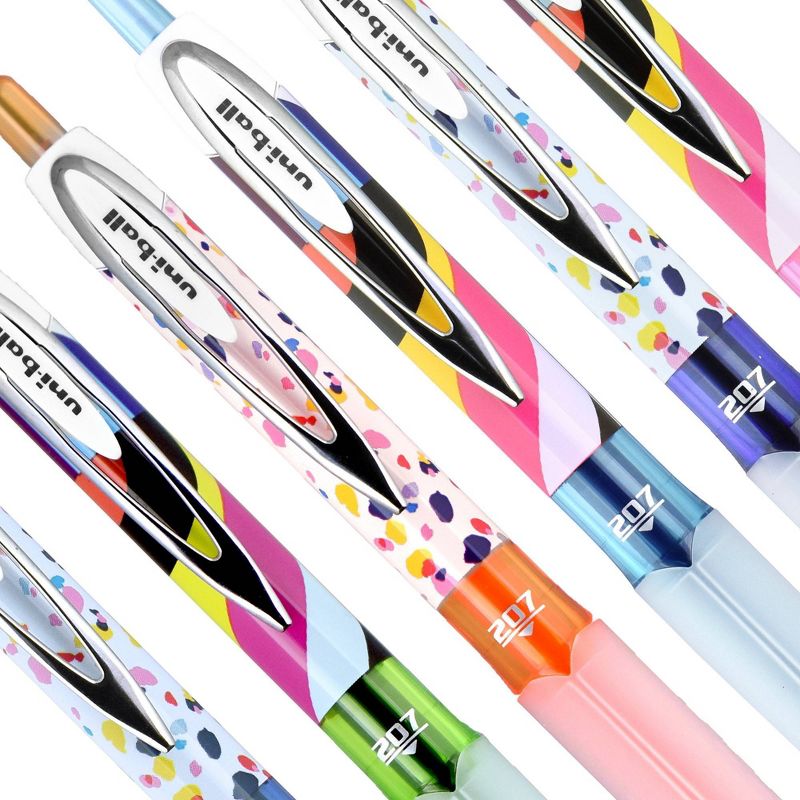 10ct Gel Pens 207 Designer .7 Medium Assorted Fashion Colors - Uni-Ball