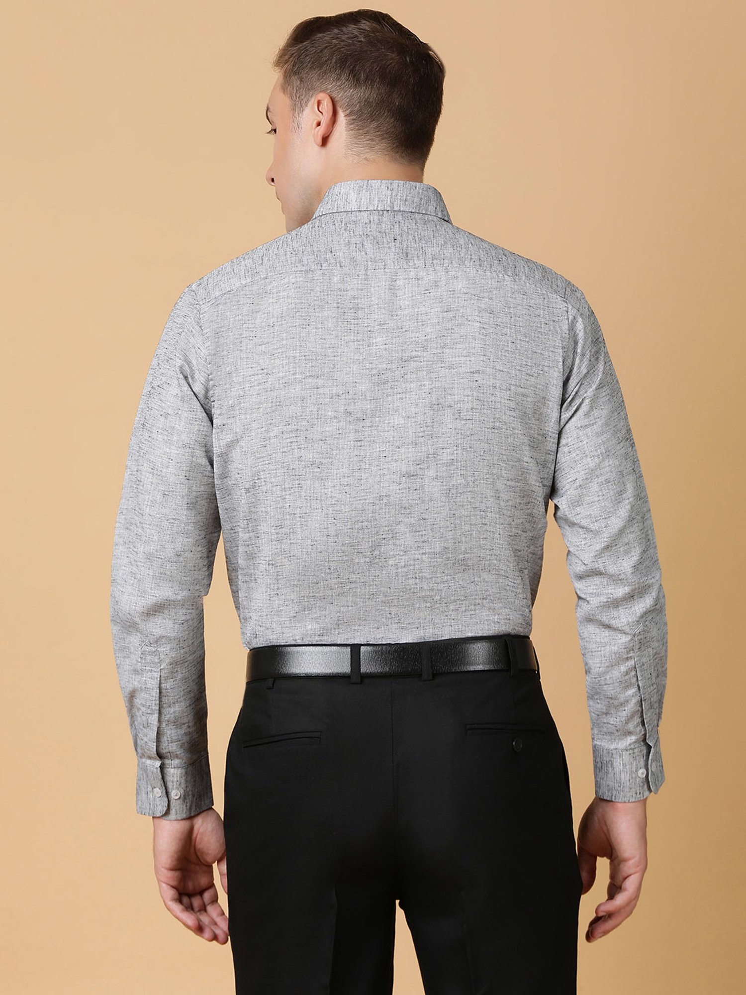 TABARD Black Melange Regular Fit Shirt