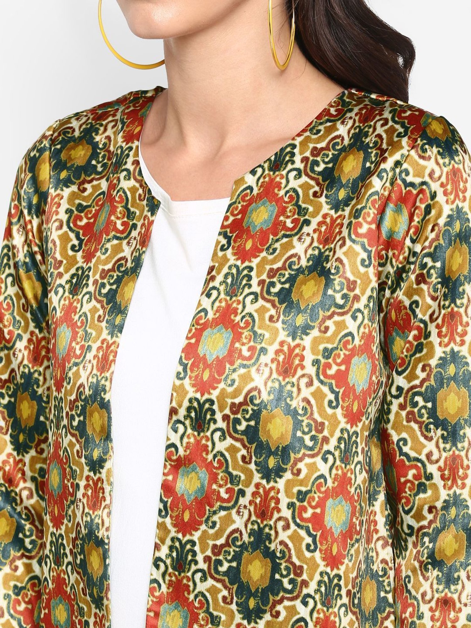 Hangup Multicolored Printed Shrug