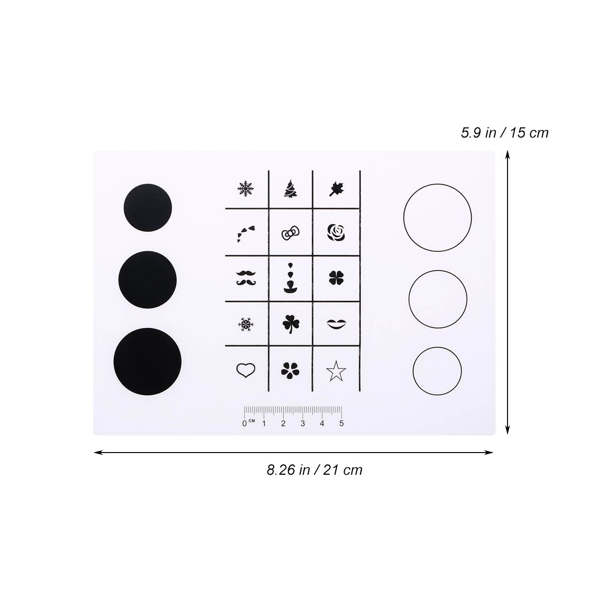 Nail Art Stamping Mat Silicone Workspace Stamping Plate Nail Polish Coloring Practice Pad Nail Sticker Guide Printing Transfer Table Cover Tools Manicure Mat (A Type)