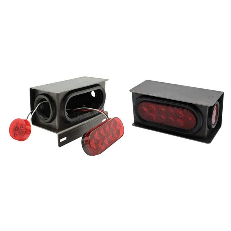 Extreme Max 5001.1352 Steel Trailer Complete LED Taillight Kit w/ License Plate Bracket, Stop Turn Tail Signals, Rated Up to 10,000 Hrs & DOT Approved