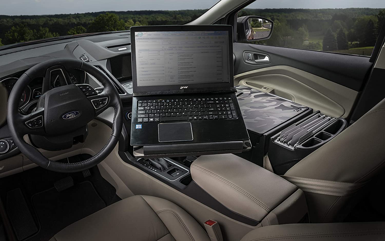 AutoExec AUE16070 Reach Front Seat Car Desk Green Camouflage Finish
Reach Desk-01 FS GC