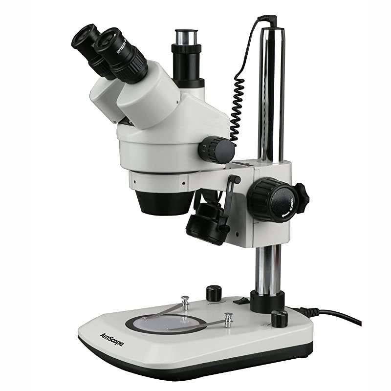 7X-45X Dual Lit 6W LED Trinocular Stereo Zoom Microscope (SMDG-2T-6WB)