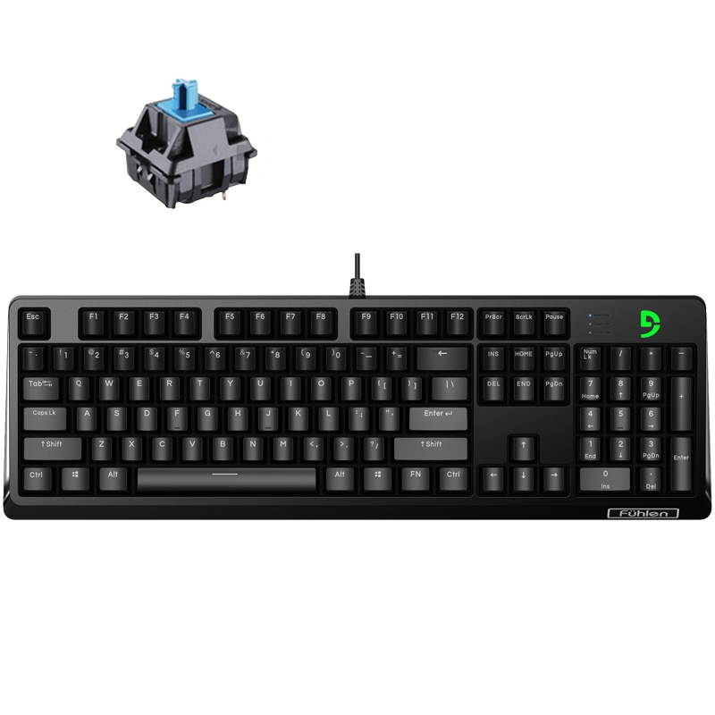 Fuhlen G900S All 104 Non-conflicting Keys, Classic  Exterior Wired  Cherry MX Black Mechanical  Keyboard, 50Million Times Keystrokes Lifespan-White