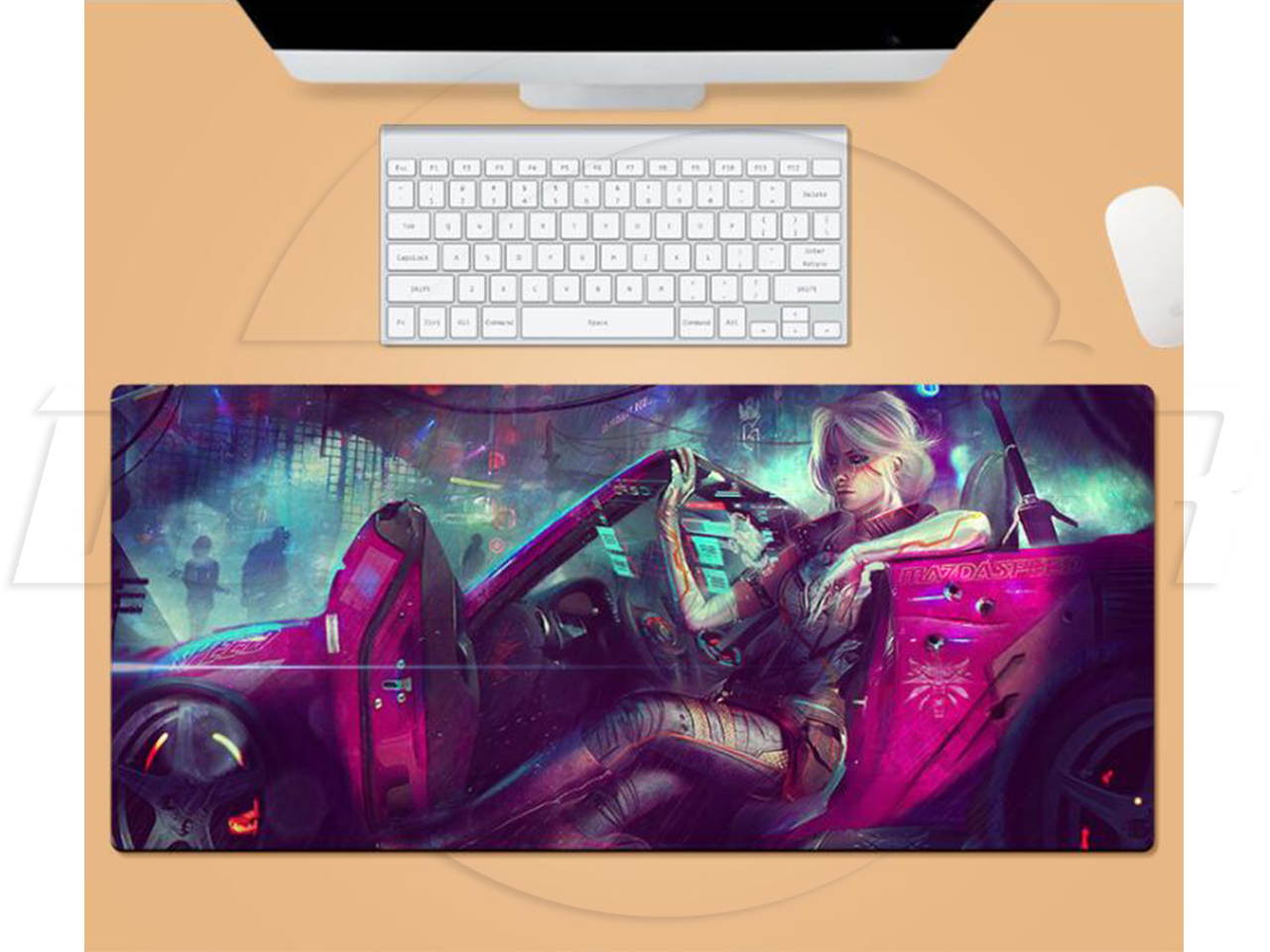 SA Cyberpunk 2077 Large soft Second element anime mouse pad game keyboard Non-slip Rubber sole Expand mouse pad(0.12&ldquo; x 31.80&rdquo; x 11.80&ldquo;) Suitable for PC/laptop/desktop computer desk Large mouse pad