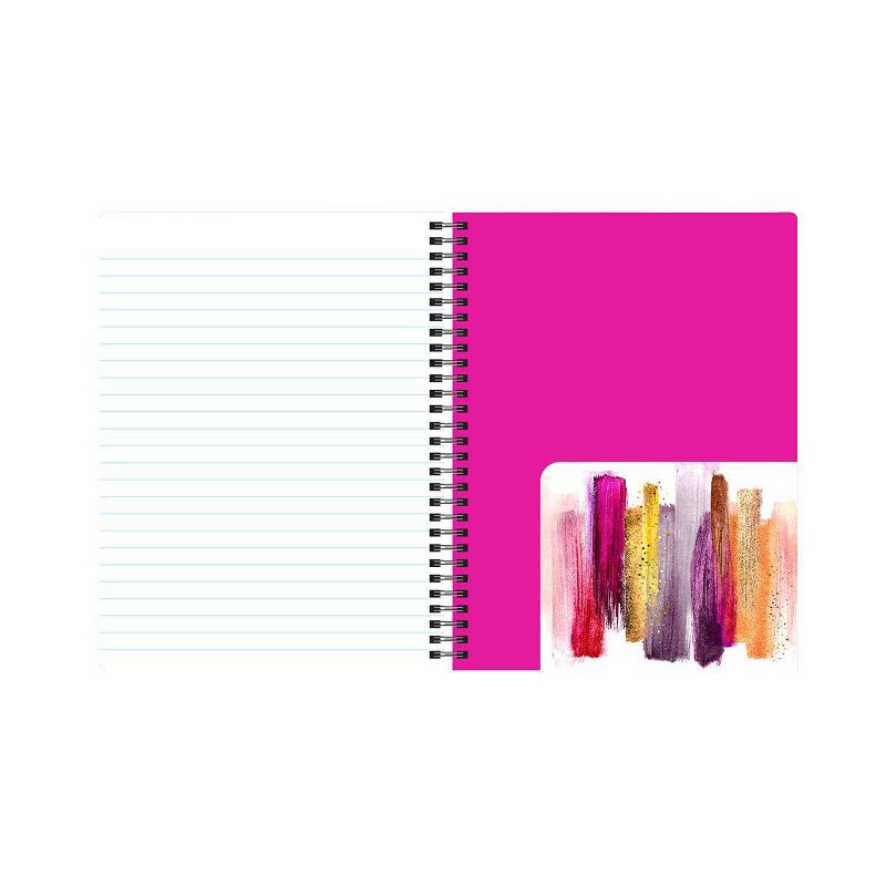 120 sheet 1 Subject Spiral Notebook 7"x5" Twisted Collection Colorful Brush Strokes 100% Tree Free - Geo SweetStainable