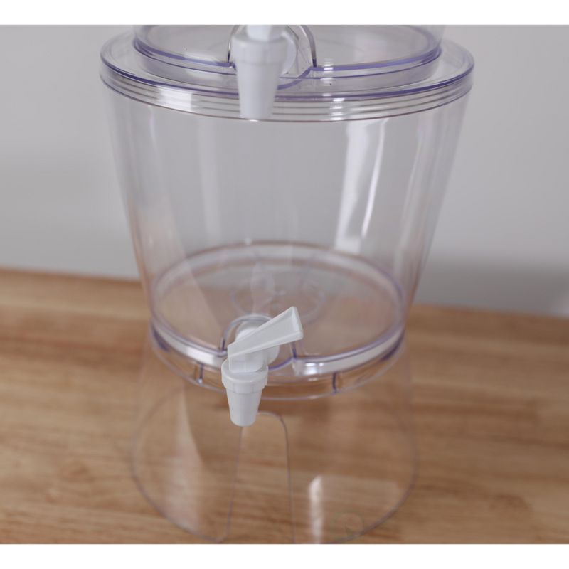 Basicwise Stackable Juice and Water Beverage Dispensers with Stand, 2.8 Gallon
