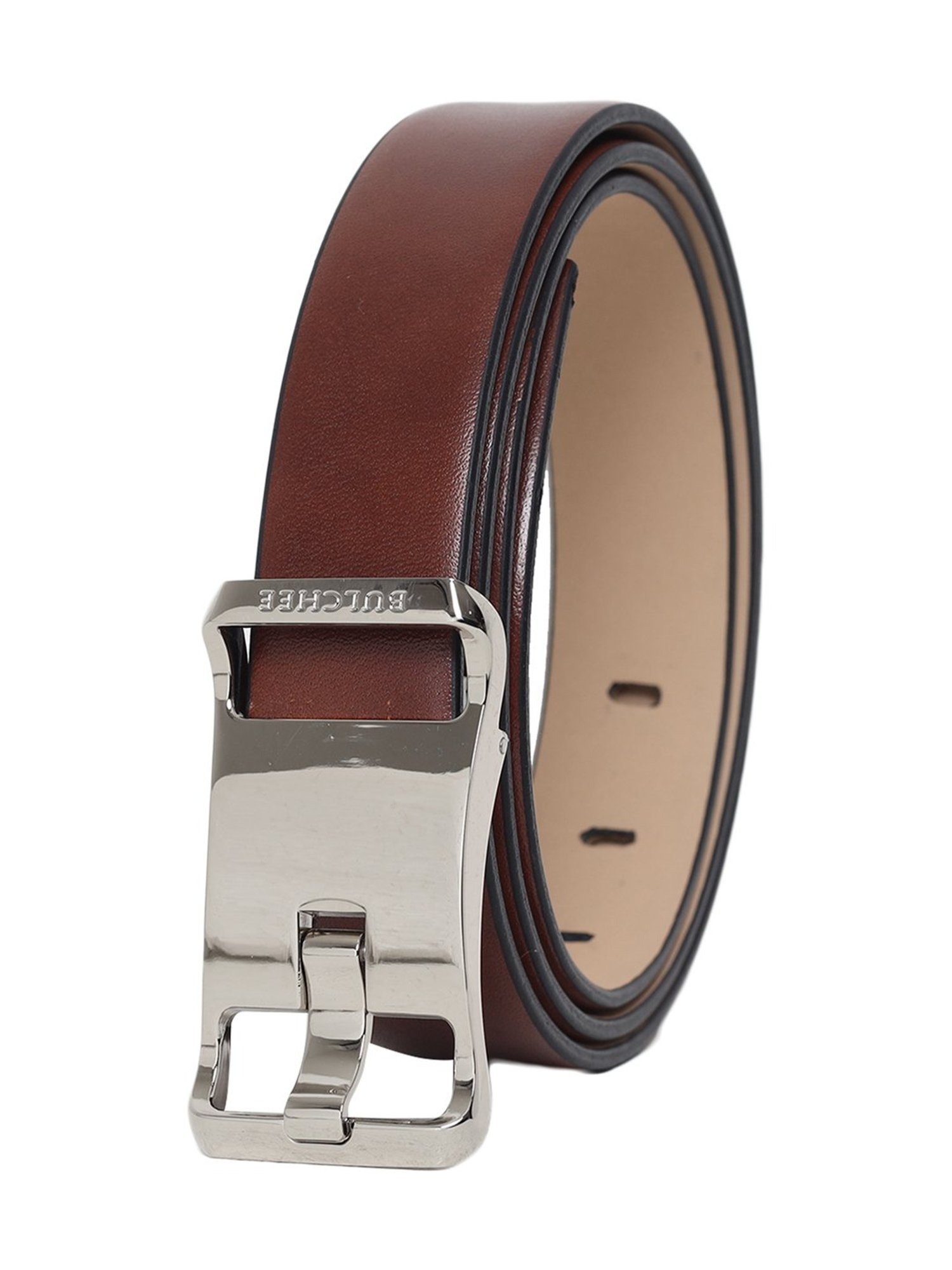 BULCHEE Tan Leather Formal Belt for Men