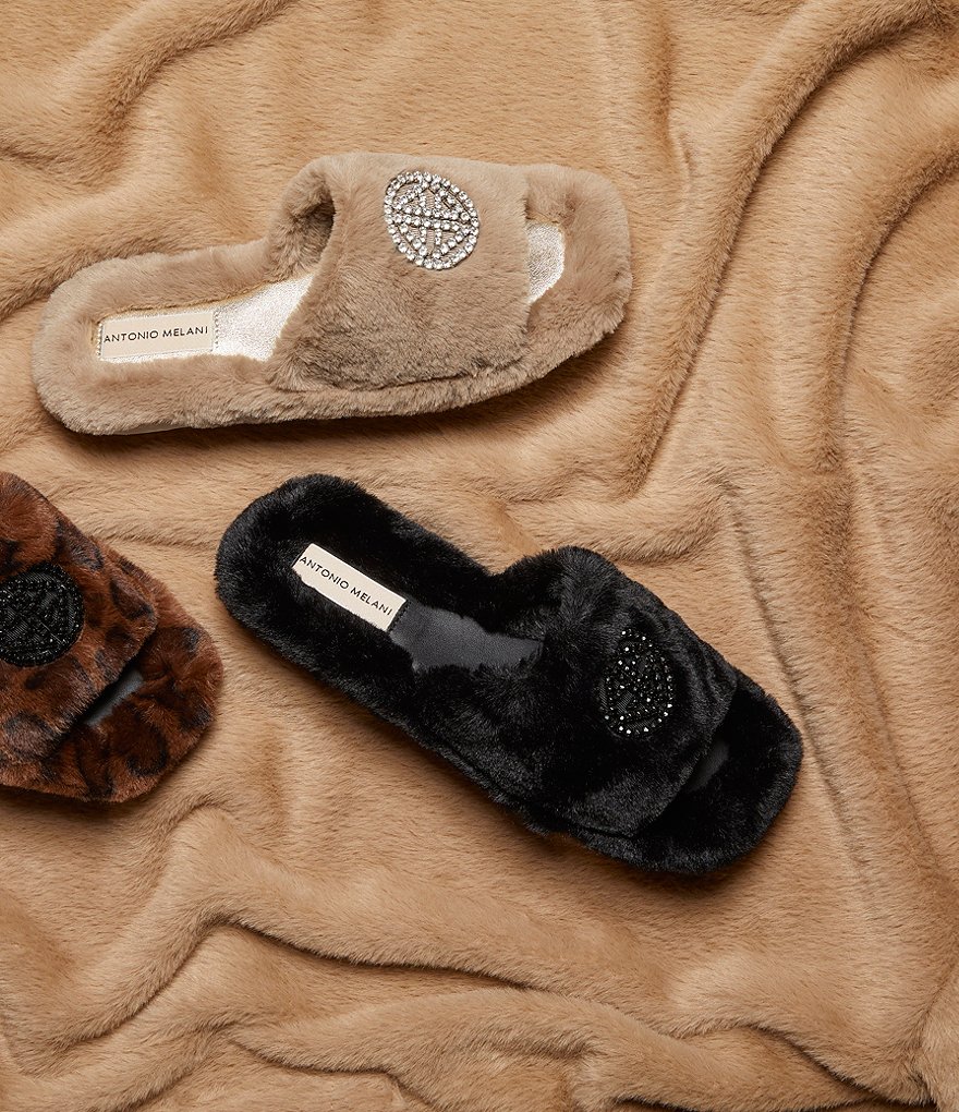 Antonio Melani Lushhh Faux Fur Slippers