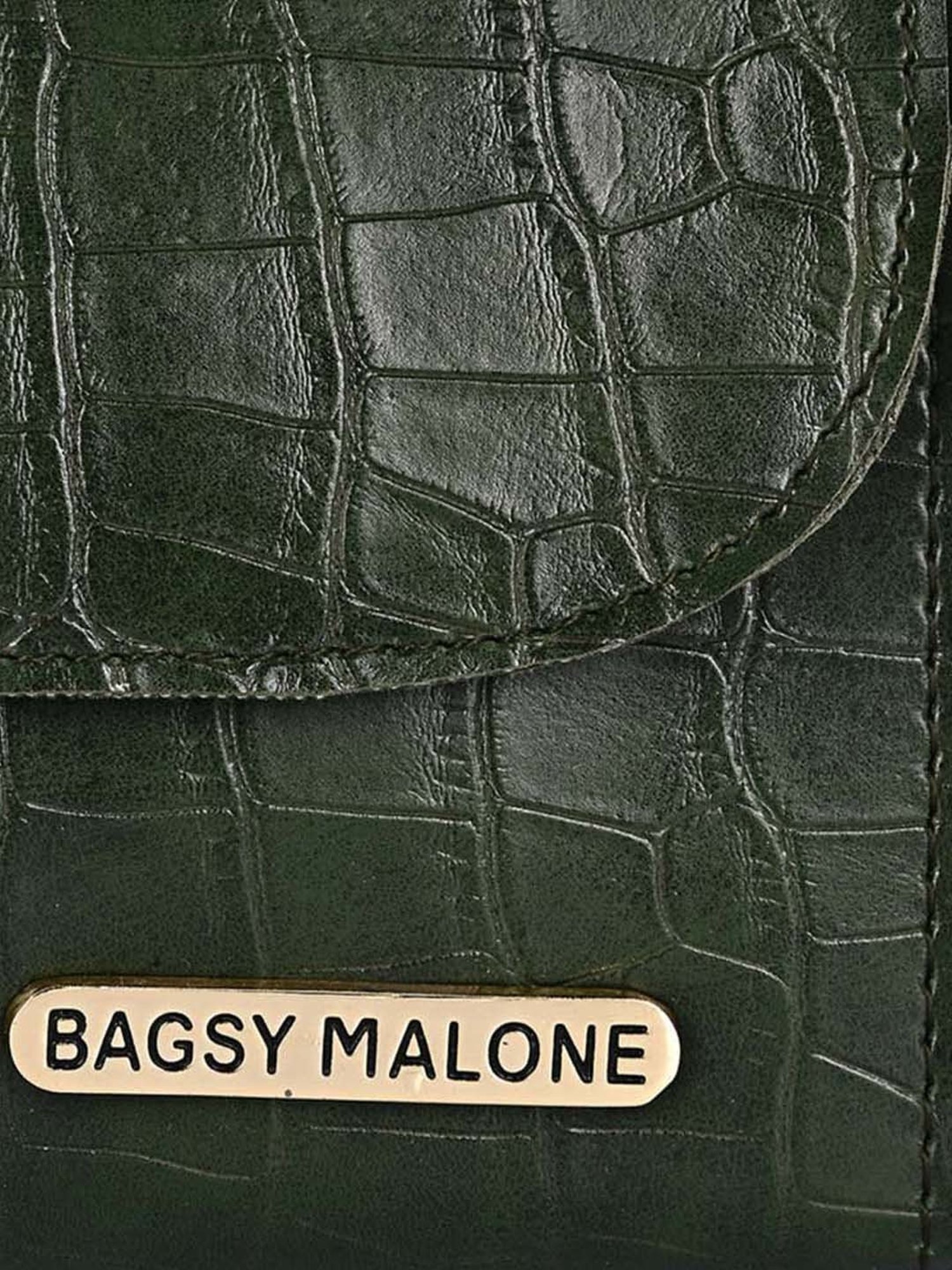 Bagsy Malone Green Textured Clutch