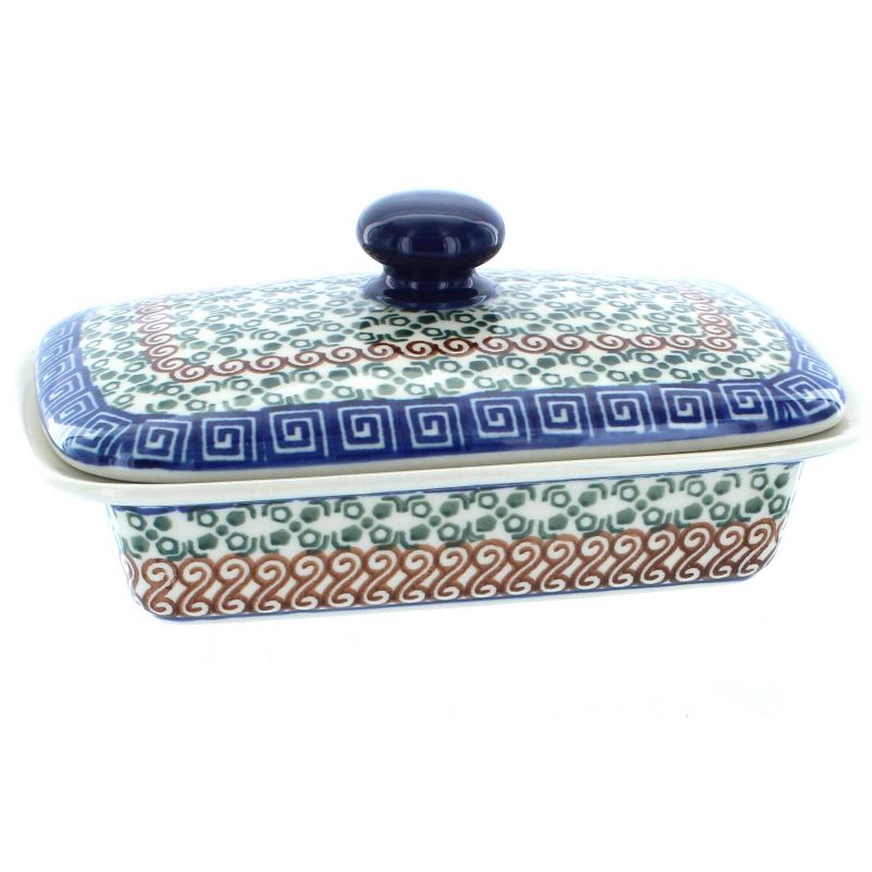Blue Rose Polish Pottery Athena Butter Dish