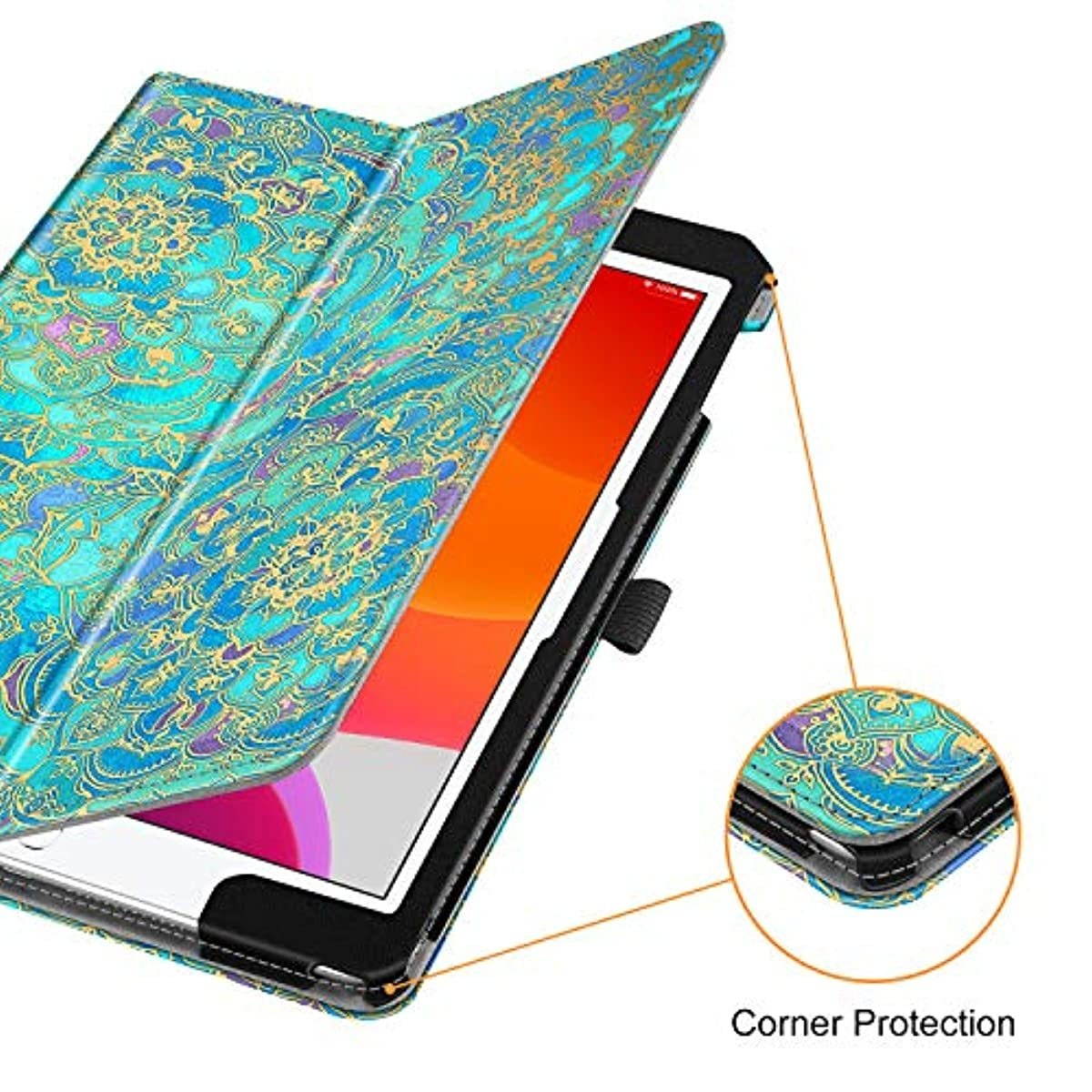 Fintie Folio Case for New iPad 8th Gen (2020) / 7th Generation (2019) 10.2 Inch - [Corner Protection] Premium Vegan Leather Smart Stand Back Cover with Pencil Holder, Auto Sleep/Wake, Shades of Blue