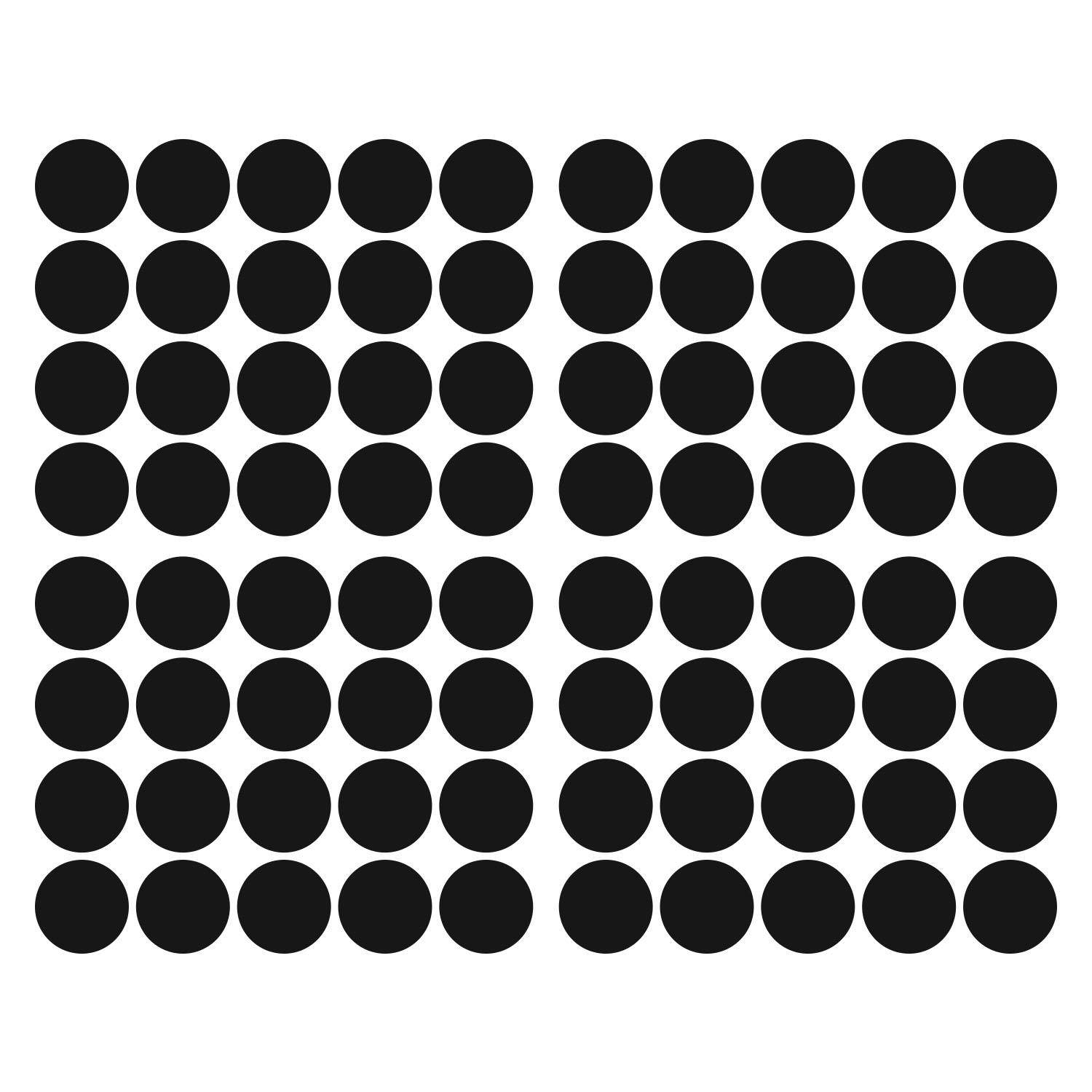 LiteMark 2 Inch Orange Dot Decals - Pack of 80