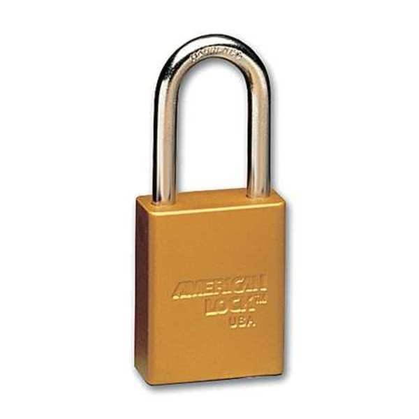 AMERICAN LOCK A1106KAYLW SETOF12 Lockout Padlock,KA,Yellow,1-7/8"H,PK12