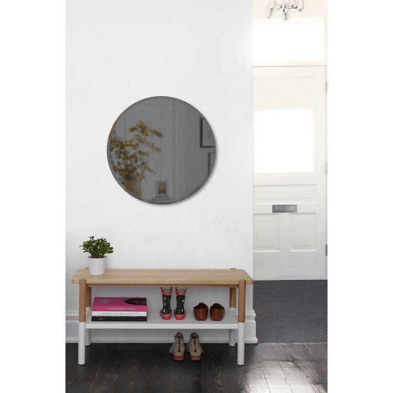 36" Hub Bevy Beveled Wall Mirror Smoke - Umbra