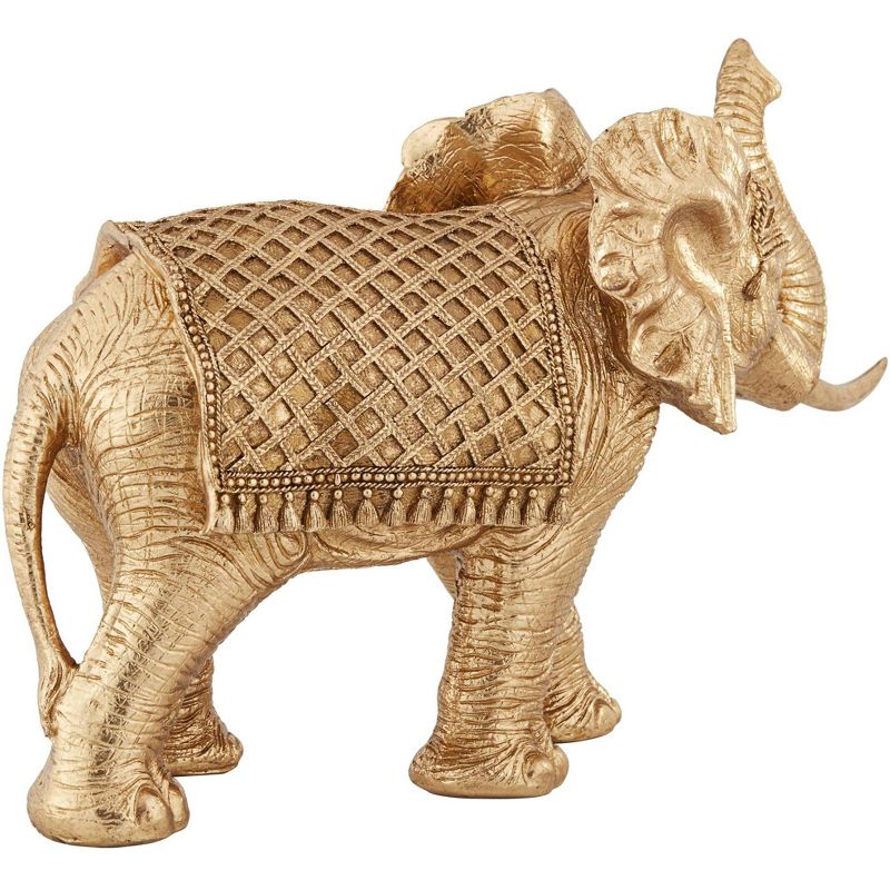 Kensington Hill Walking Elephant 12 3/4" High Gold Sculpture