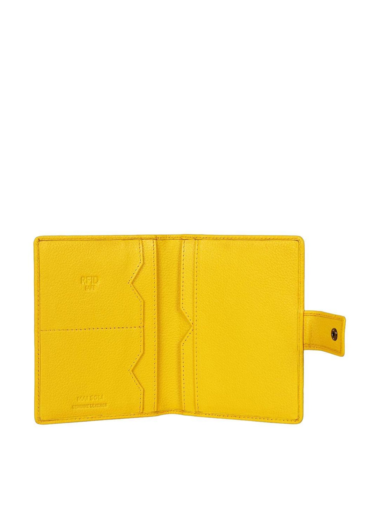 Mai Soli Gypsy Yellow Formal Leather Passport Wallet for Unisex