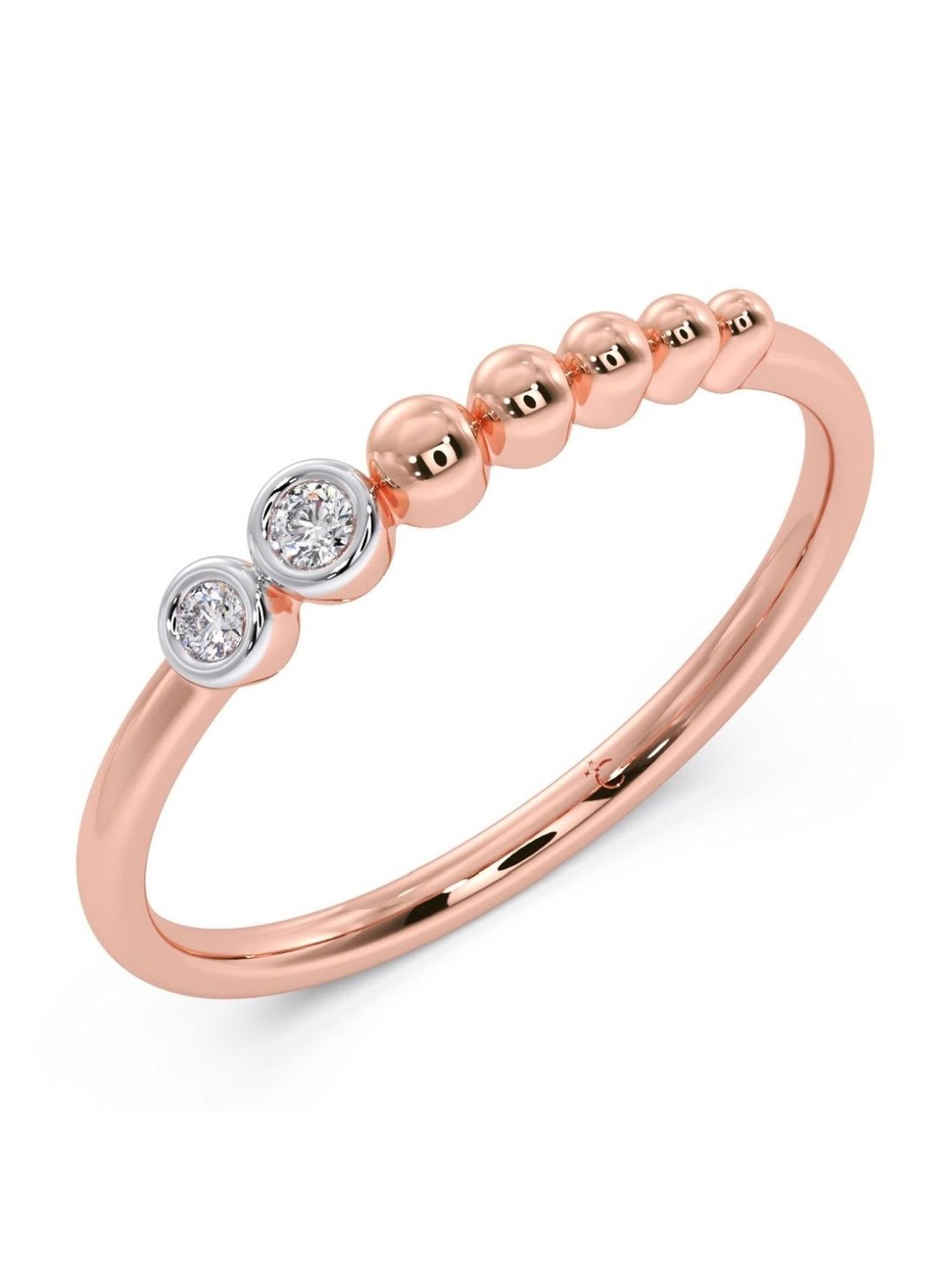 Candere by Kalyan Jewellers 18k Rose Gold & Diamond Ring for Women