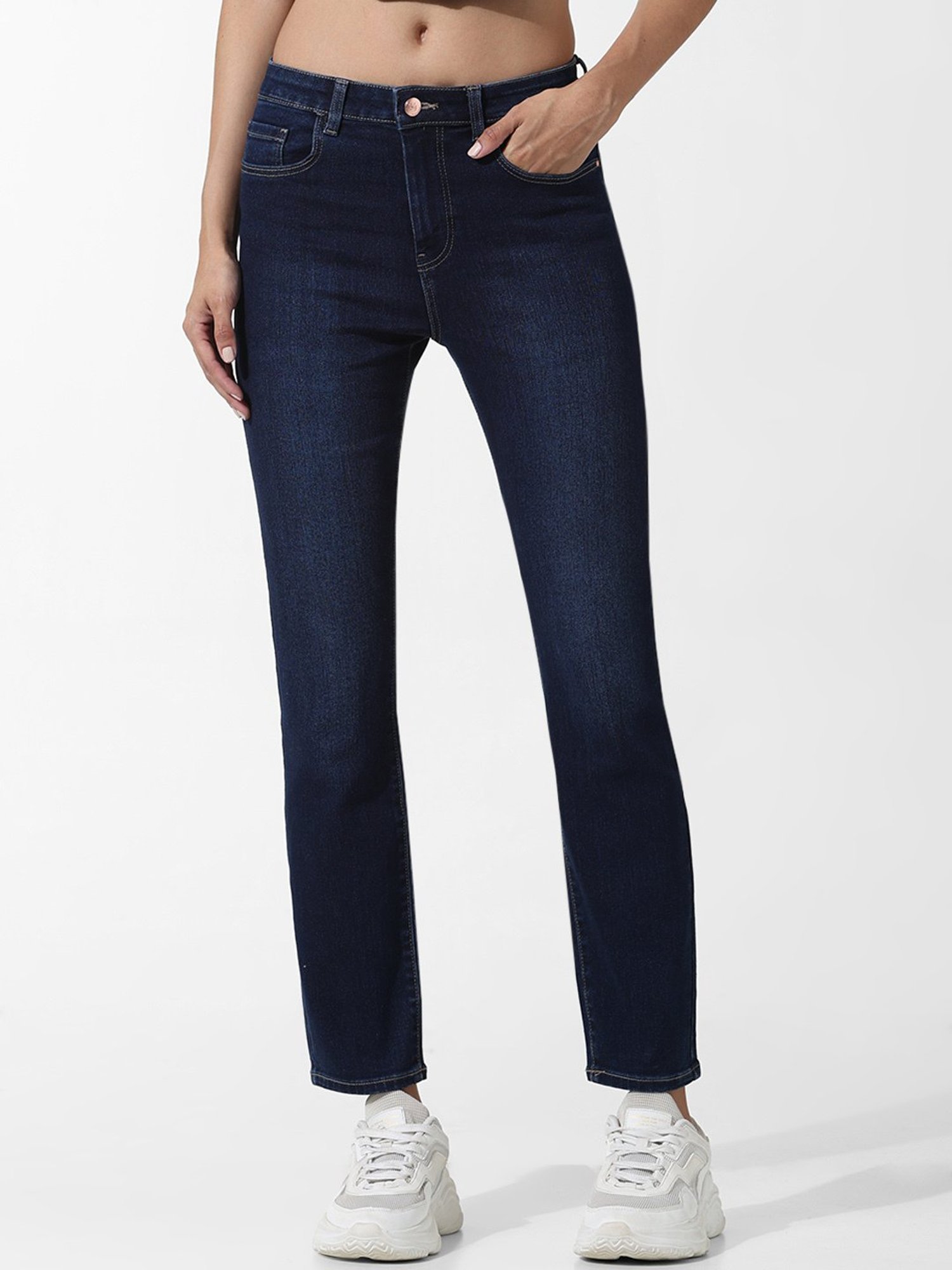 Only Blue Blended Slim Fit Mid Rise Jeans