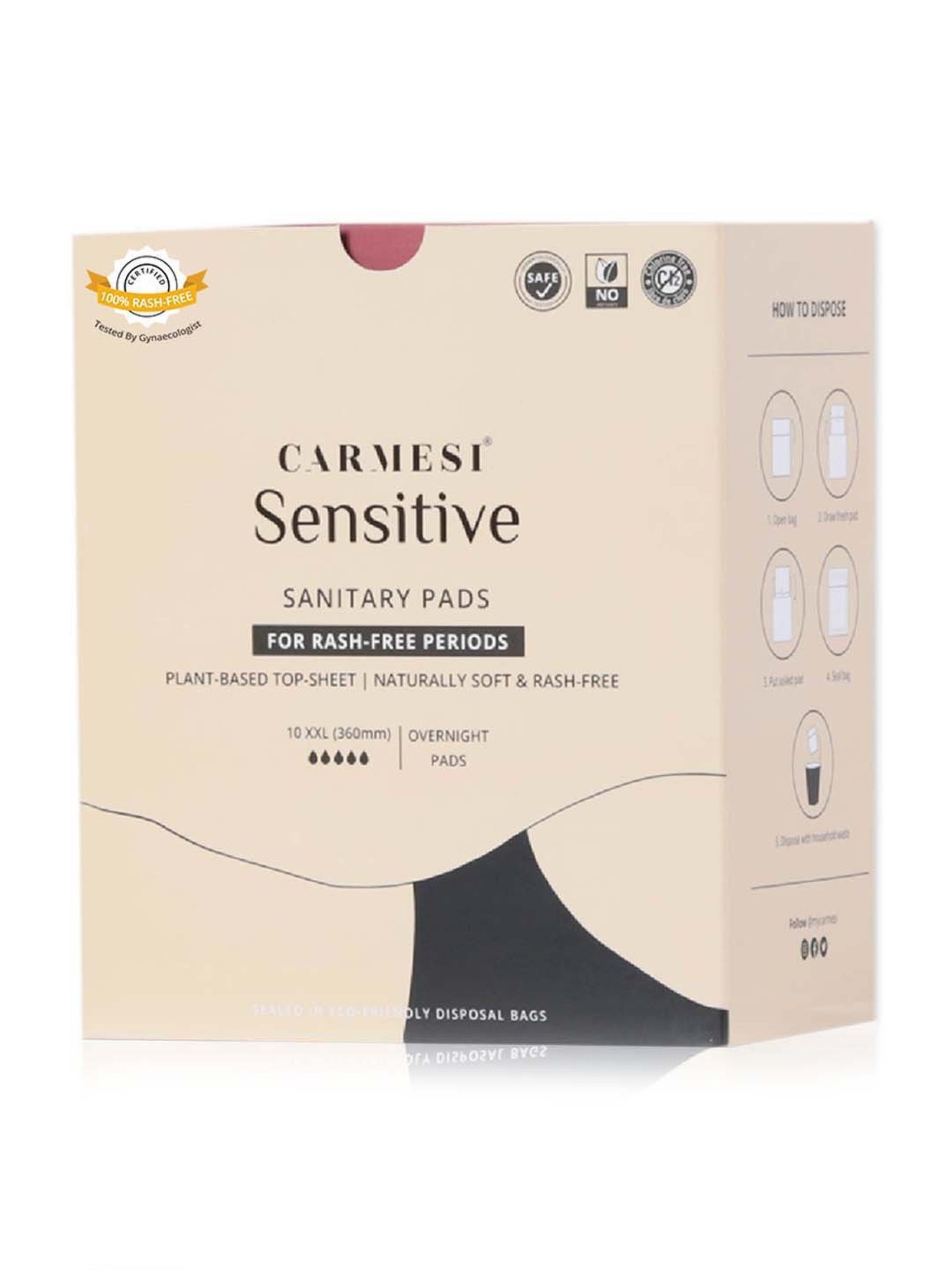 CARMESI Sensitive - 10 Pads - 10 XXL