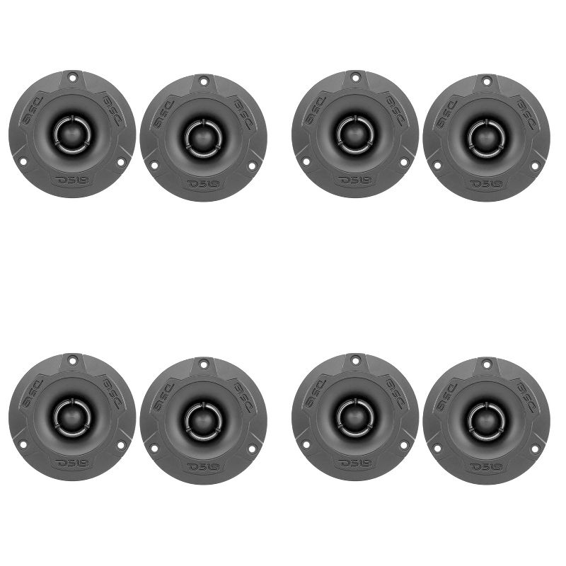 DS18 PRO TWX1BK 240 Watt MAX ,120 RMS, and 4 Ohm Aluminum Super Bullet Tweeter with 1 Inch Voice Coil for Car Audio Sound System, 1 Pair (4 Pack)