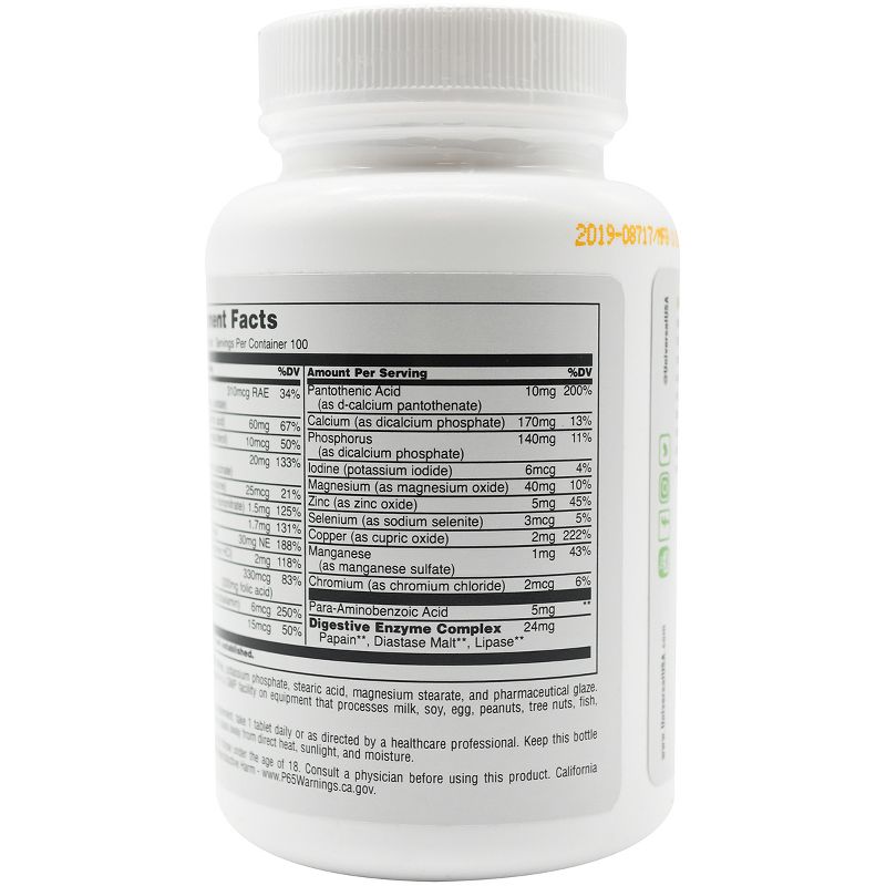 Universal Nutrition Daily Formula Dietary Supplement - 100 Tablets