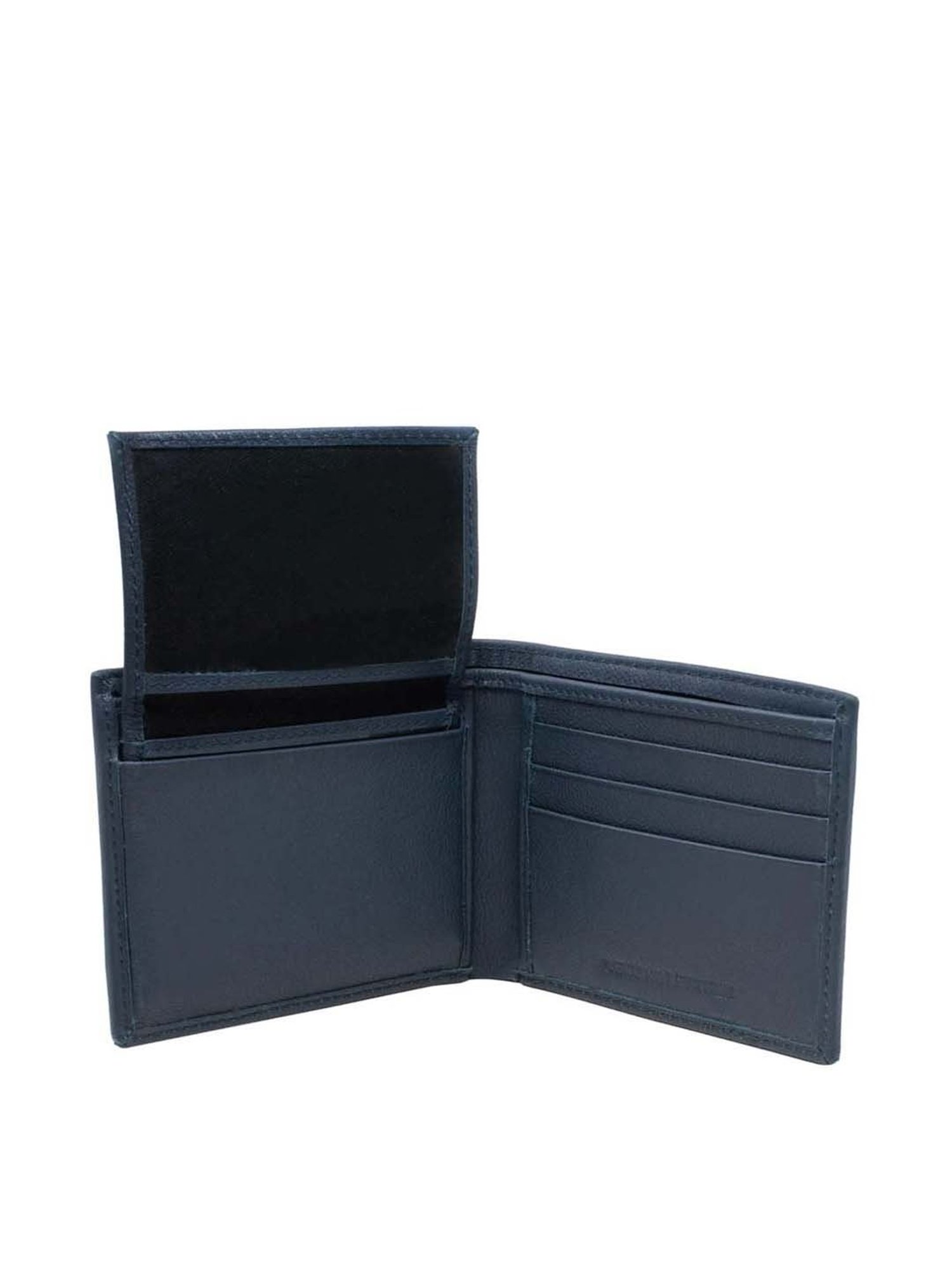Tohl Navy Casual Leather Bi-Fold Wallet with Card Holder for Men