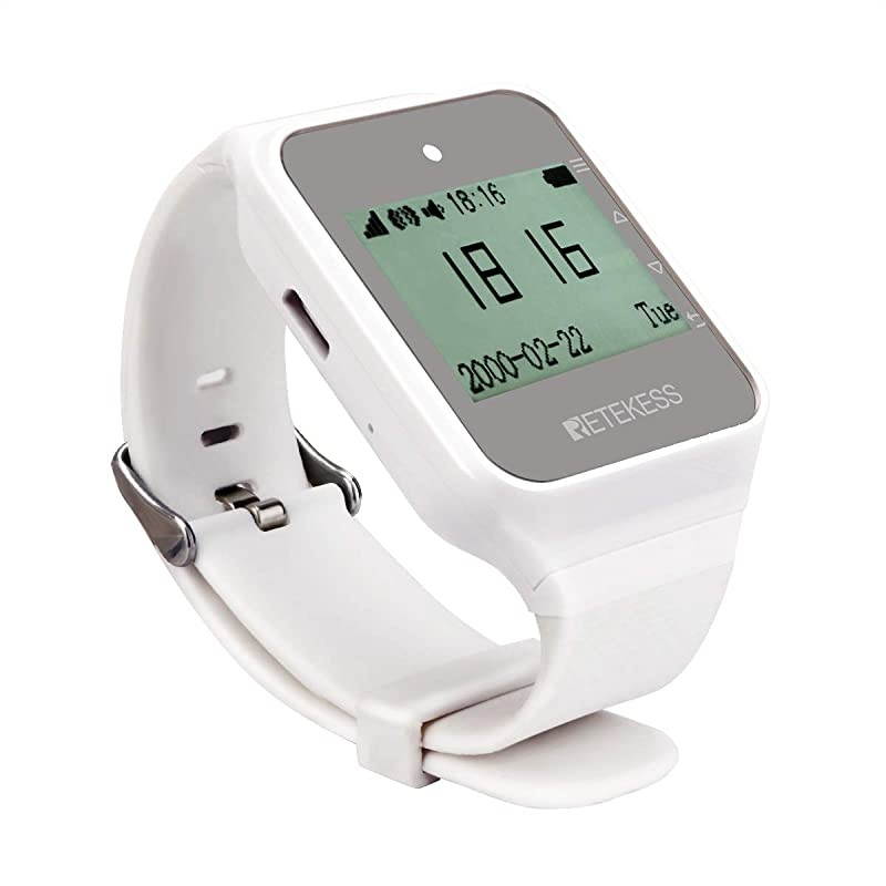TD108 Caregiver Pager,Restaurant Pager,Standby 72 Hours,English Spanish Italian,Low Power Reminder,Alert Watch for Hospital,Clinic,Cafe,Hotel
