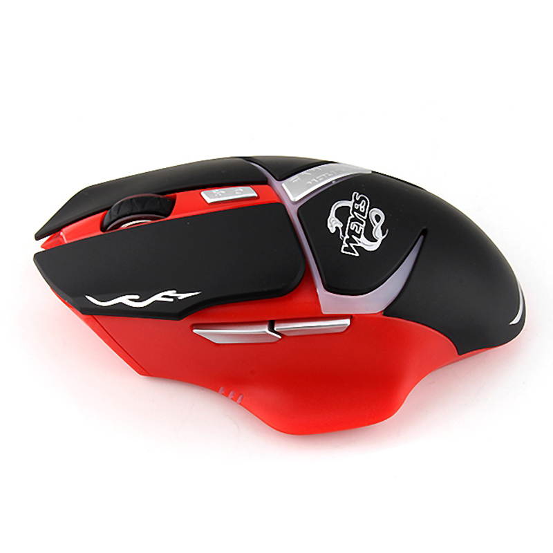 Wireless Mouse 8D Pro Gaming Mice Big Hands Computer Optical Mouse with LED Light